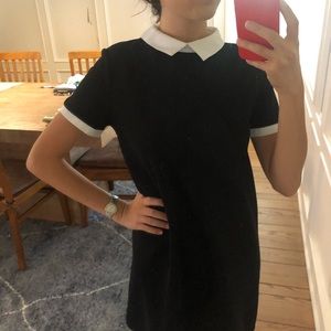 Zara black dress with collar, size small!